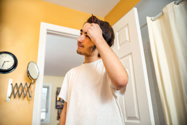 istock Teenage boy personal hygiene 1308026992