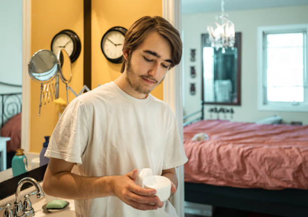 istock Teenage boy personal hygiene 1308027045
