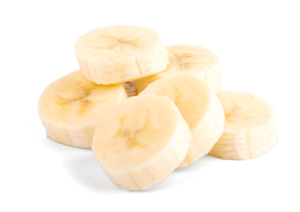 istock Slices of Banana fruit Isolated on a white background. 1308032537