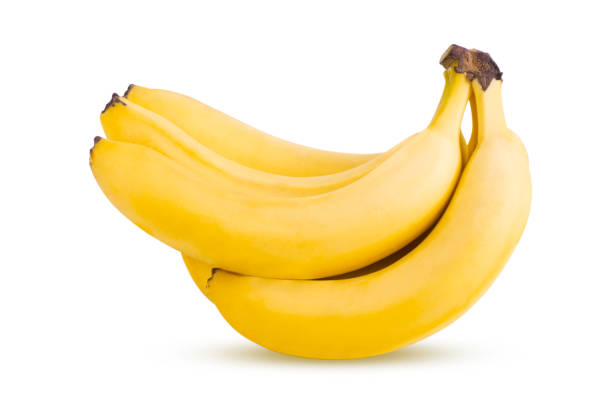 istock Bunch of yellow bananas isolated on white background Clipping Path 1308032541