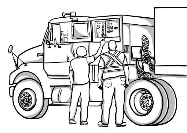 Vector illustration of TruckersTroubleshooting