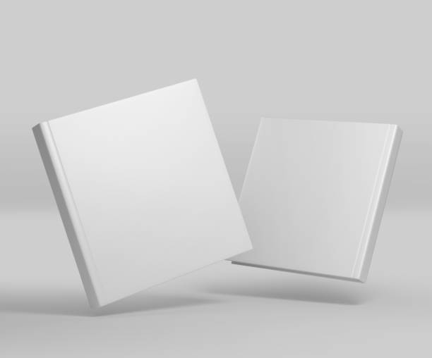 istock White Square Hard Cover Book Mockup,Blank Magazine, Book, Booklet, Brochure, 3D Rendered on light background 1308042081