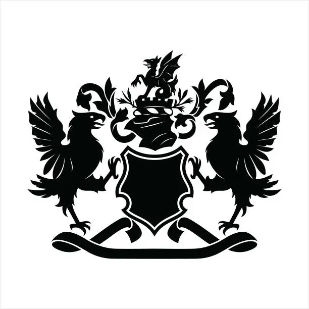 Vector illustration of Eagle crest