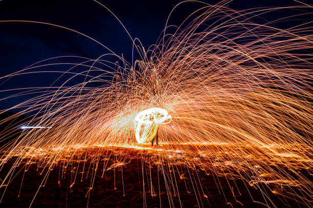istock Steel Wool Fireworks in Night 1308044069