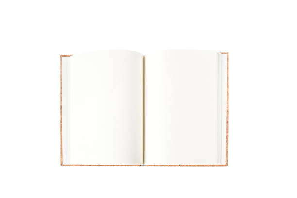 istock Open recycle notebook empty page on white background isolated and clipping page with space for text, Educate, learning concept. Flat lay or tope view. 1308050327