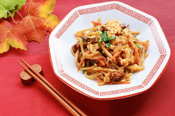 istock Chinese style stir-fried bamboo shoots and eggs 1308053013
