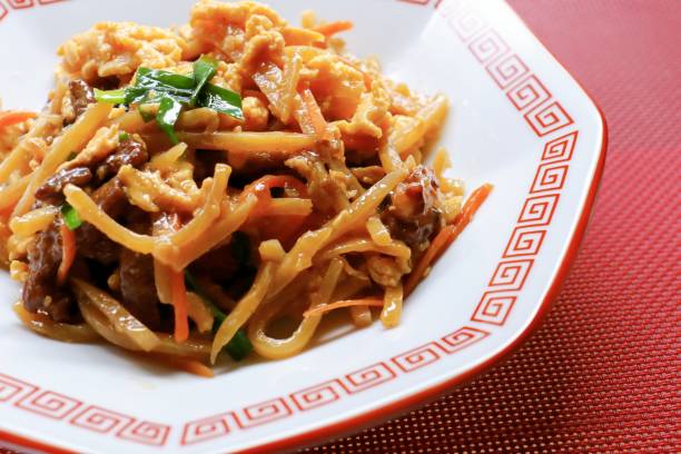 istock Chinese style stir-fried bamboo shoots and eggs 1308053017