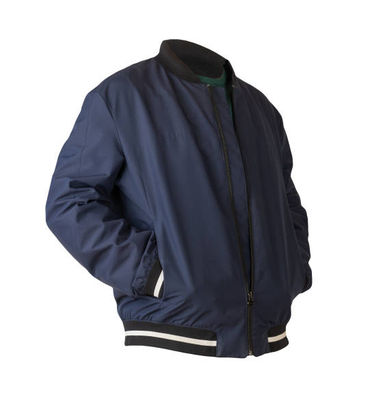 istock Bomber jacket and sweater isolated on white background 1308056657
