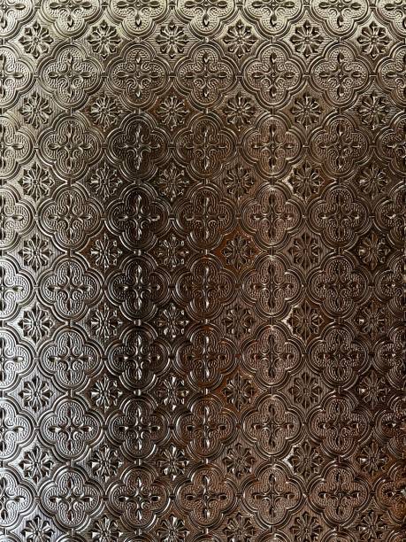 istock Old door with glass 1308057584
