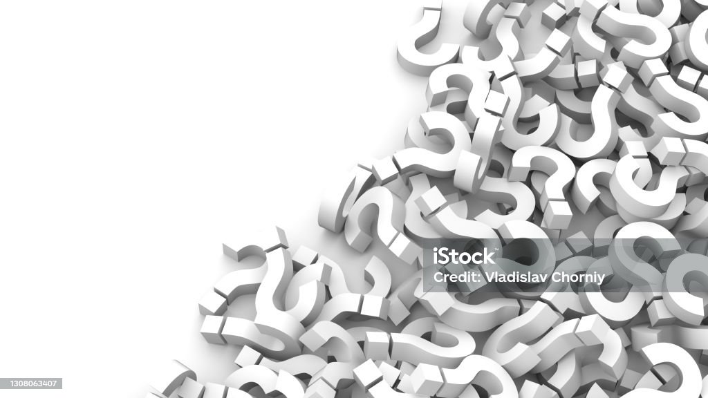 Questions Copy Left White Question Marks Background With Empty Copy Space On Left Side Faq ...