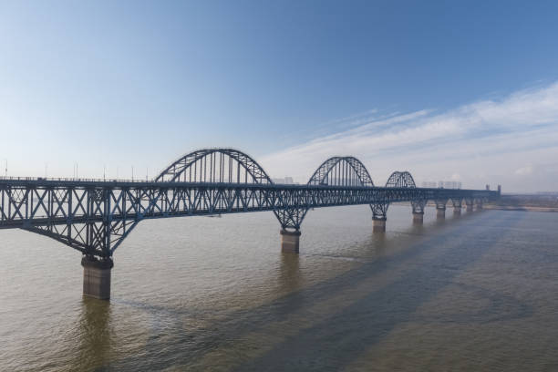 jiujiang yangtze river bridge, jiangxi province, China