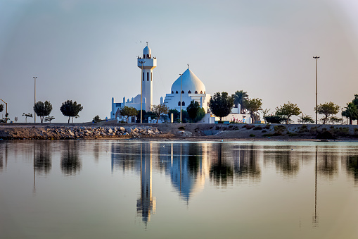 Beautiful Al Khobar Corniche Mosque Saudi Arabia.