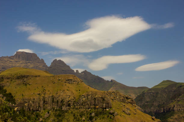 istock Lenticular clouds over iconic Drakensberg Peaks 1308066659