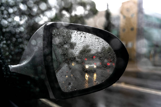 istock Car Side Window on a Rainy Day 1308069208