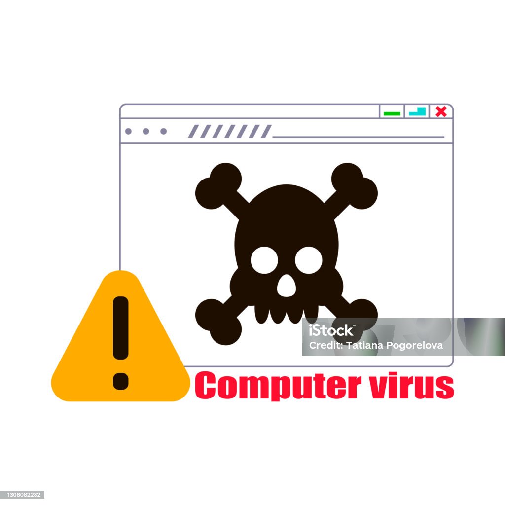 Virus Computer Sprite A Computer Virus Attacks A Laptop Or Computer Vector Illustration ...