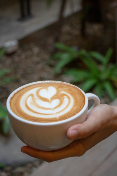 istock Handcraft of hot milk coffee cup 1308087008