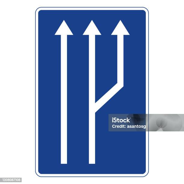 Rectangular Signal Name Rectangular Traffic Signal In Blue And White Isolated On White ...