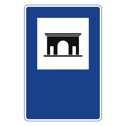 Sinal Retangular Rectangular Traffic Signal In Blue And White Isolated On White ...