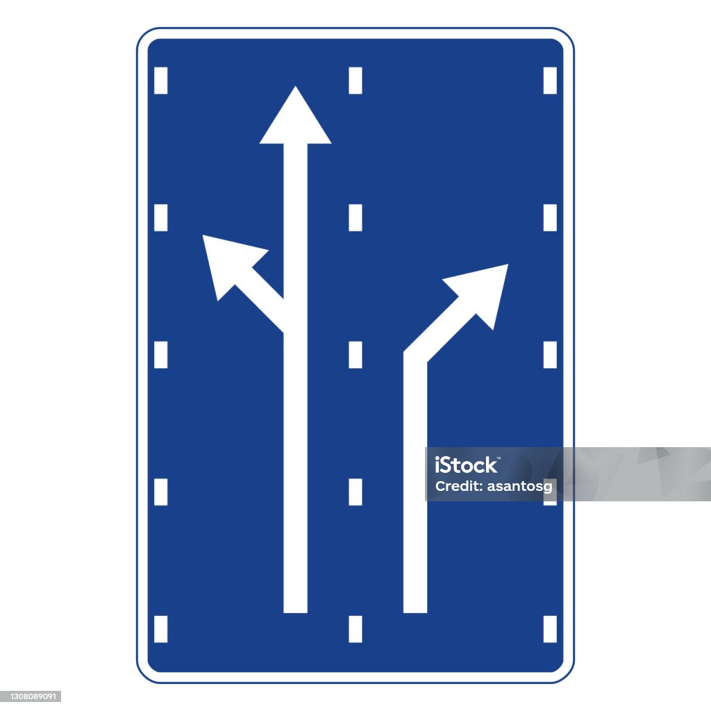 Sinal Retangular Rectangular Traffic Signal In Blue And White Isolated On White ...