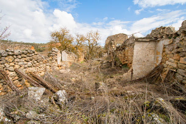 istock Finca-abandoned house in emptied Spain. 1308089158