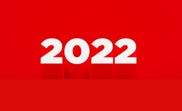 istock 2022 Concept - White 2022 Text Sitting On Red Background 1308094140