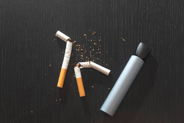istock Broken cigarette with electric tobacco 1308100962
