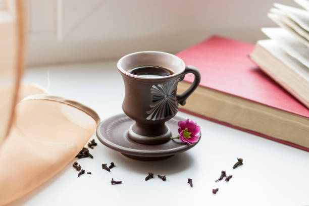 istock There is a beautiful coffee cup by the window. 1308111232