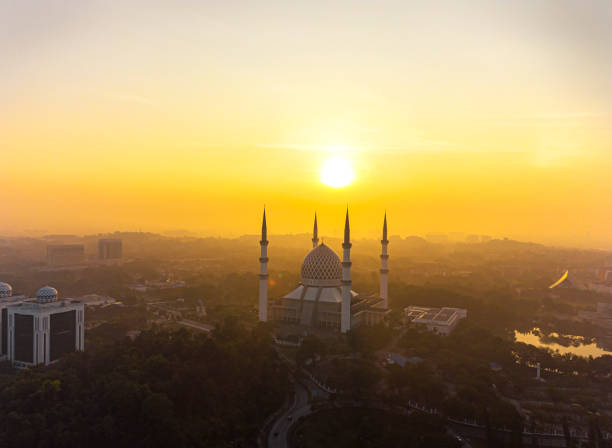 istock Shah Alam Blue Mosque golden sunrise 1308111596