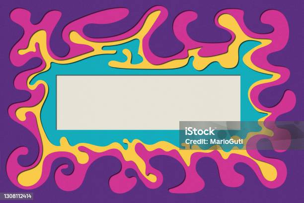 Colorfull Paper Frame Colorful Paper Layers Frame Stock Illustration - Download Image Now ...