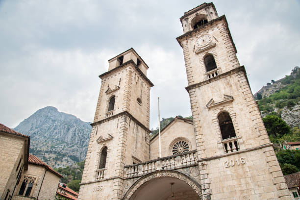 istock Kotor Clock tower with mountains looming from behind,Montenegro,Eastern Europe. 1308120801