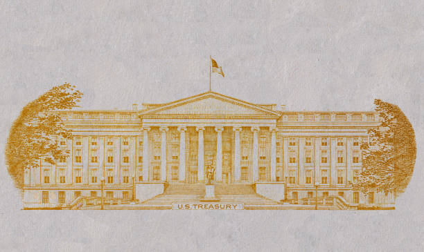 istock golden textured U.S. Treasury building 1308128395