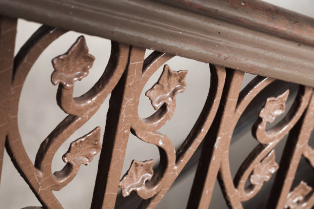 istock Vintage forged ornamental handrails decoration 1308142239