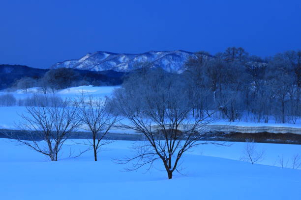 istock Snow scene of the river 1308154375