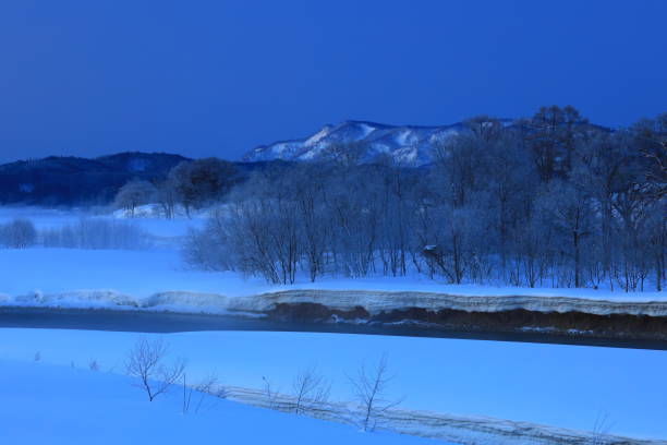 istock Snow scene of the river 1308154384