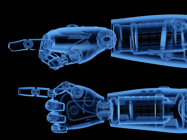 istock x-ray robot hand finger point isolated on black 1308167525
