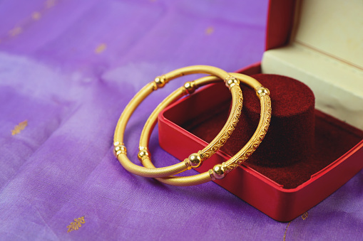Indian traditional wedding gold Bangles