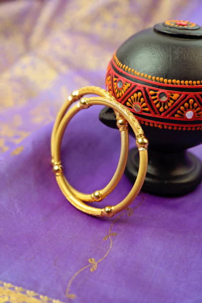 istock Indian traditional wedding gold Bangles 1308181443