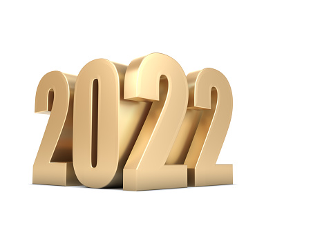 New Year 2022 Creative Design Concept - 3D Rendered Image