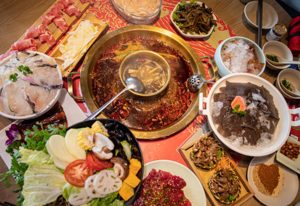 Chongqing hot pot Chongqing Dezhuang hot pot. chongqing stock pictures, royalty-free photos & images