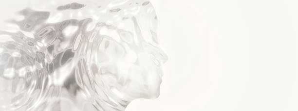 Abstract water in the shape of a face