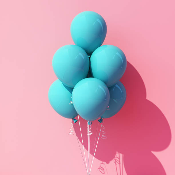 istock turqouise and blue color balloon on pink background 3d rendering 1308188284