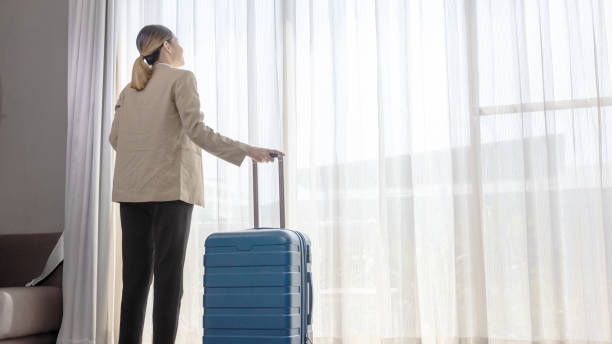 istock Asian girl during business vacation 1308191179