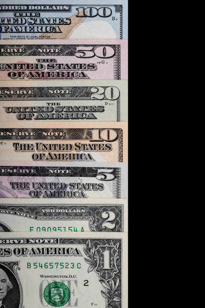 istock Collected American 1, 2, 5, 10, 20, 50 and 100 dollar bills 1308193222