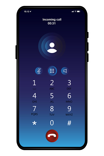 Incoming Call Computer Incoming Call Recording Screen Switched Keyboard Smartphone Interface ...