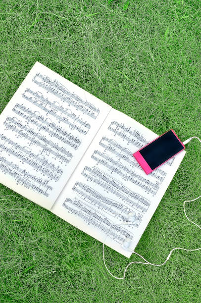 istock Smart-Phone & A Music Score on the Lawn 1308203841