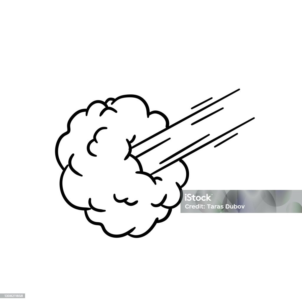 Speed Effect Movement And Cloud Air And Steam Blast And Blast For A Retro  Comic Cartoon Line Illustration Stock Illustration - Download Image Now -  iStock