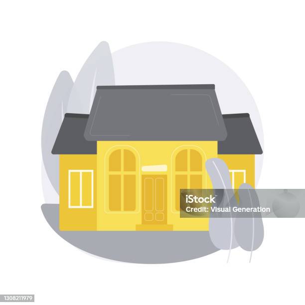 House Abstract Vector Detached House Abstract Concept Vector Illustration Stock Illustration ...