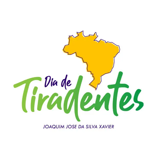 Vector illustration of 21 April Brazil Tiradentes Day stock illustration. stock illustration