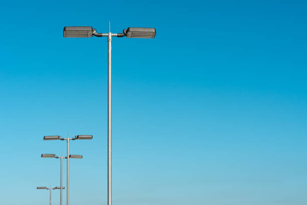 istock Low Angle View Of Street Light Against Clear Blue Sky 1308215234