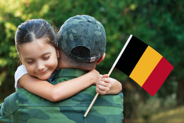 istock Belgian Soldier And His Daughter 1308221795